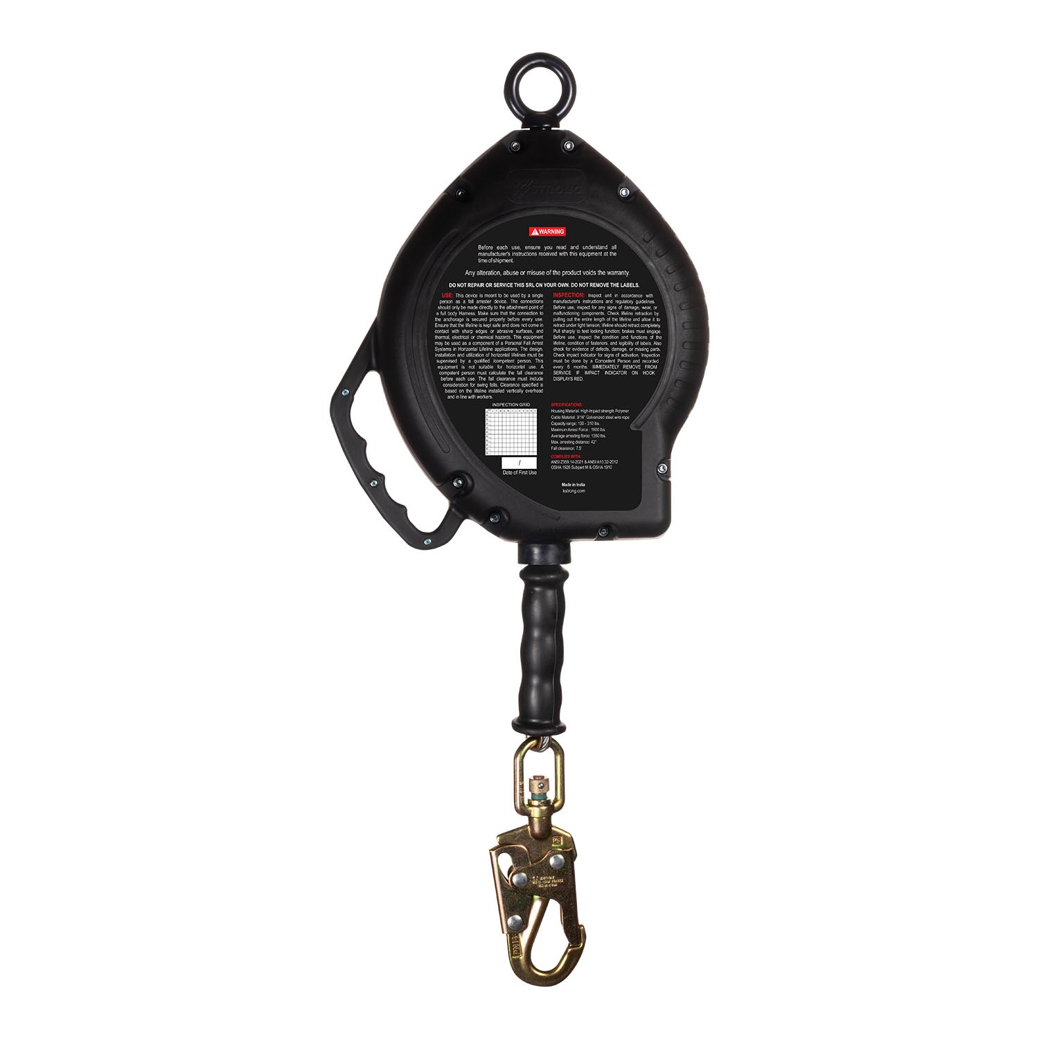 AUTORETRÁCTIL BRUTE EN CABLE DE 15M (50') - Imagen 3